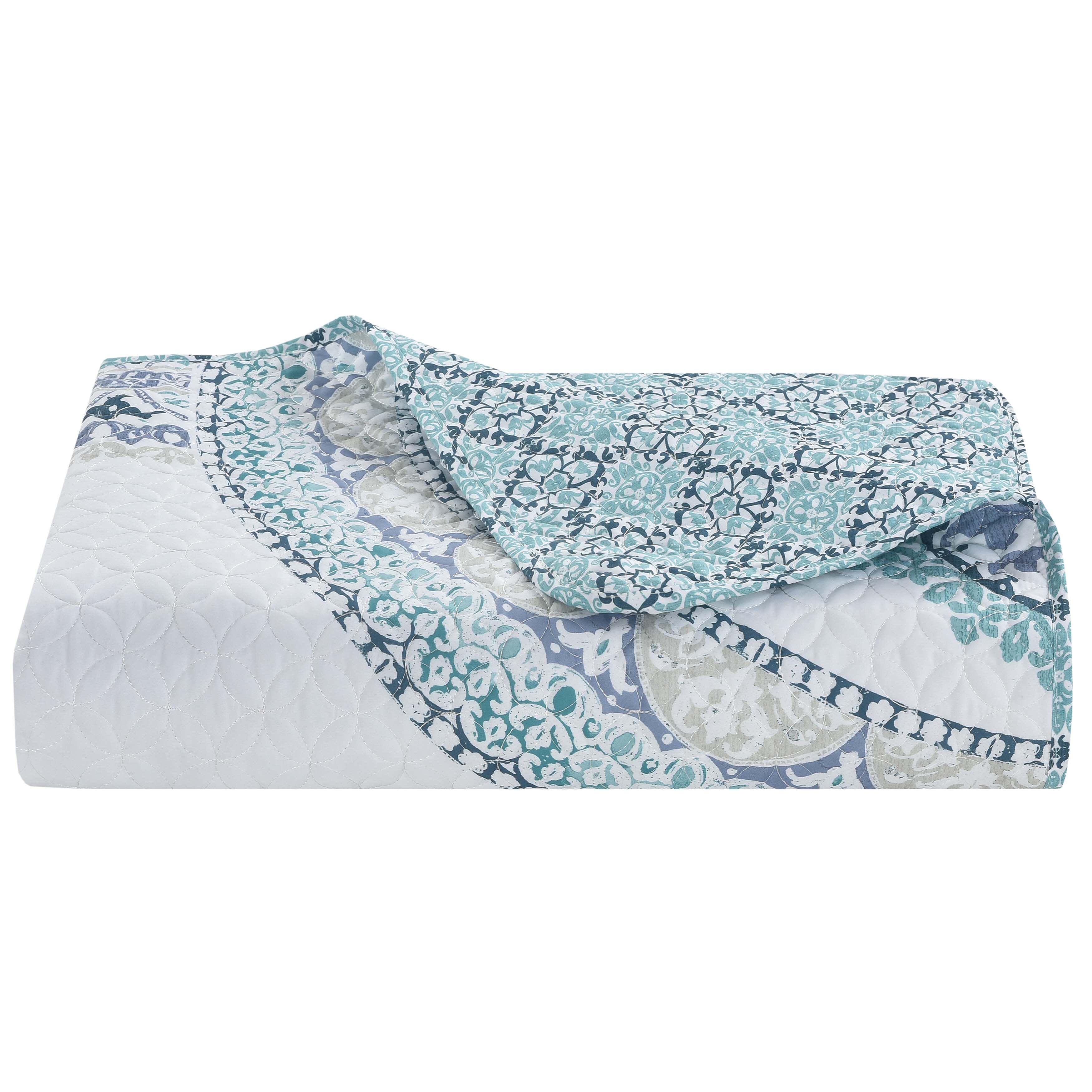 Afton 3 Piece Quilt Set, BLUE, alternate image number 6