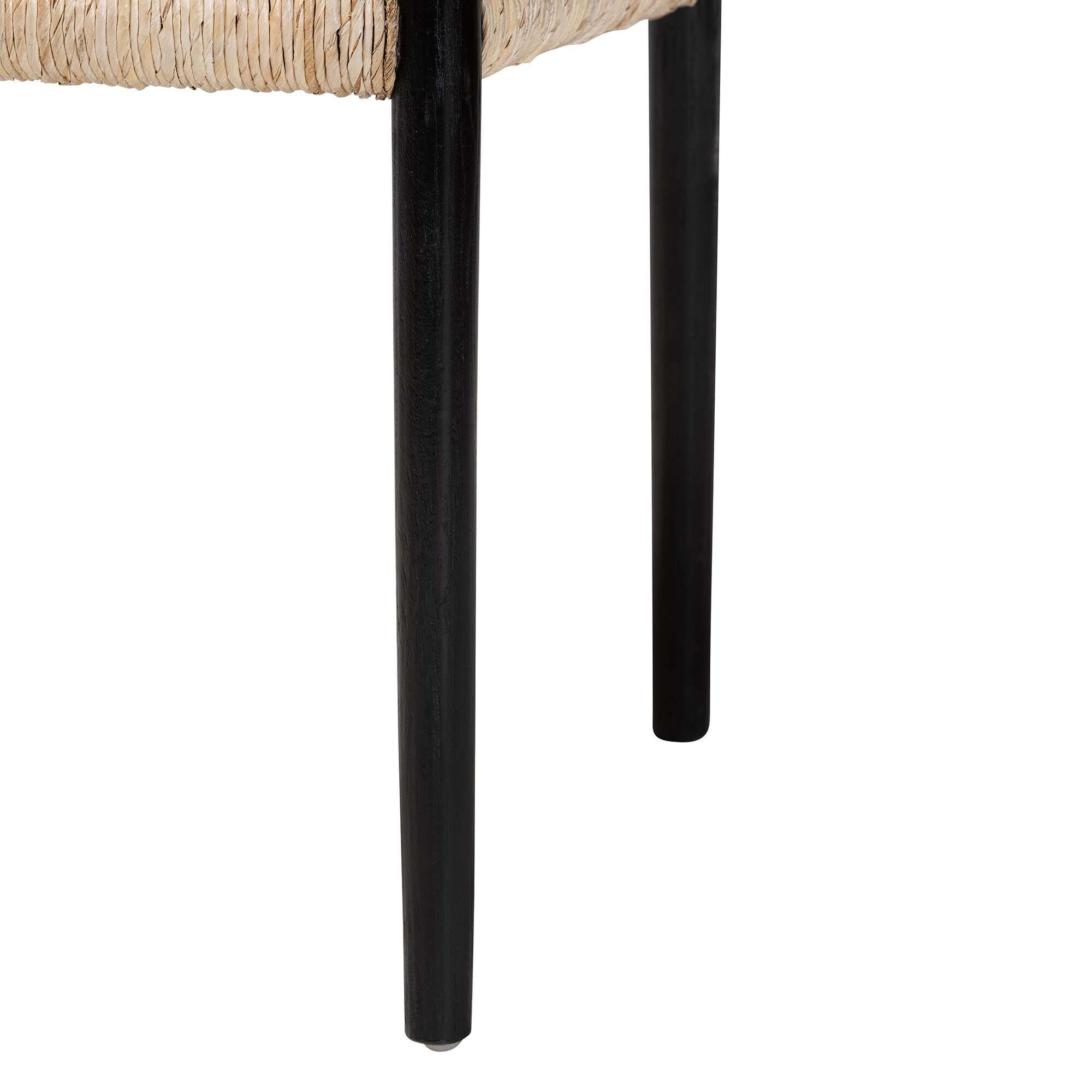 Onda Handwoven Seagrass Dining Chair, BLACK, alternate image number 6
