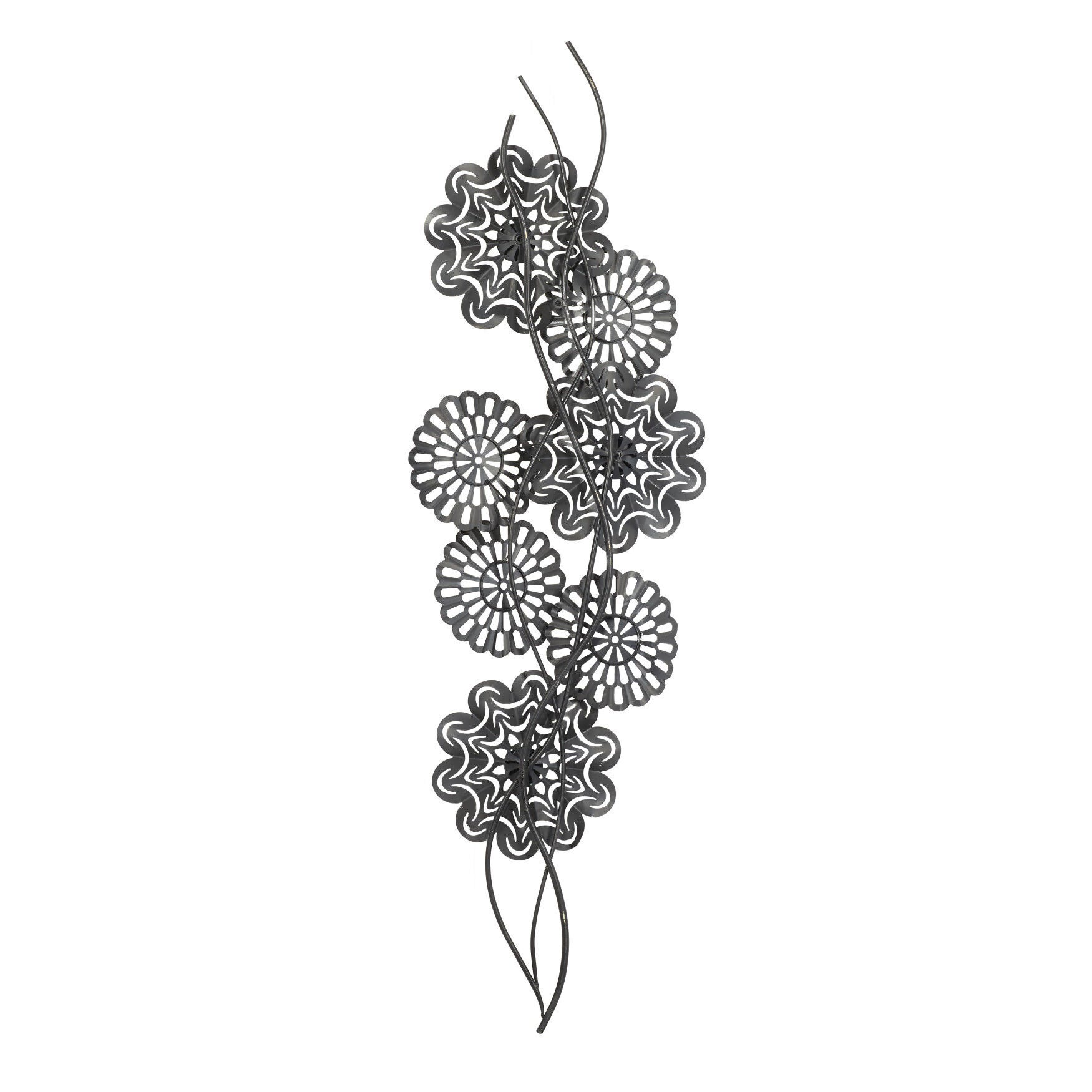 Multi Colored Metal Eclectic Floral Wall Decor, , alternate image number 2