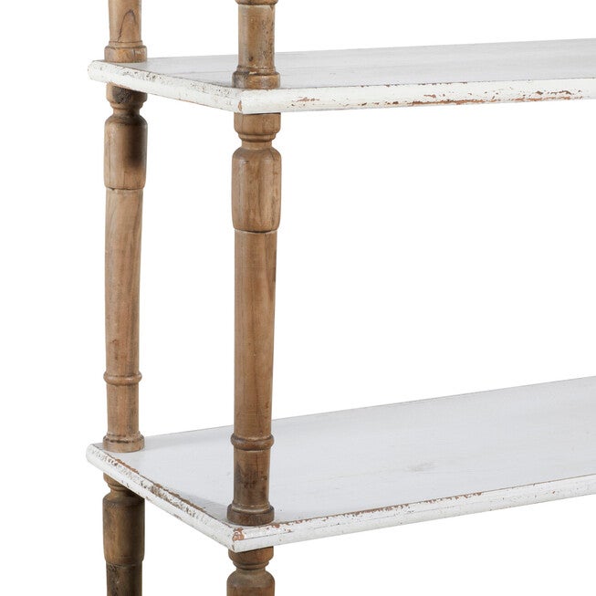 White Wood Farmhouse Shelving Unit, 75 inches x 37 inches x 14 inches, , alternate image number null