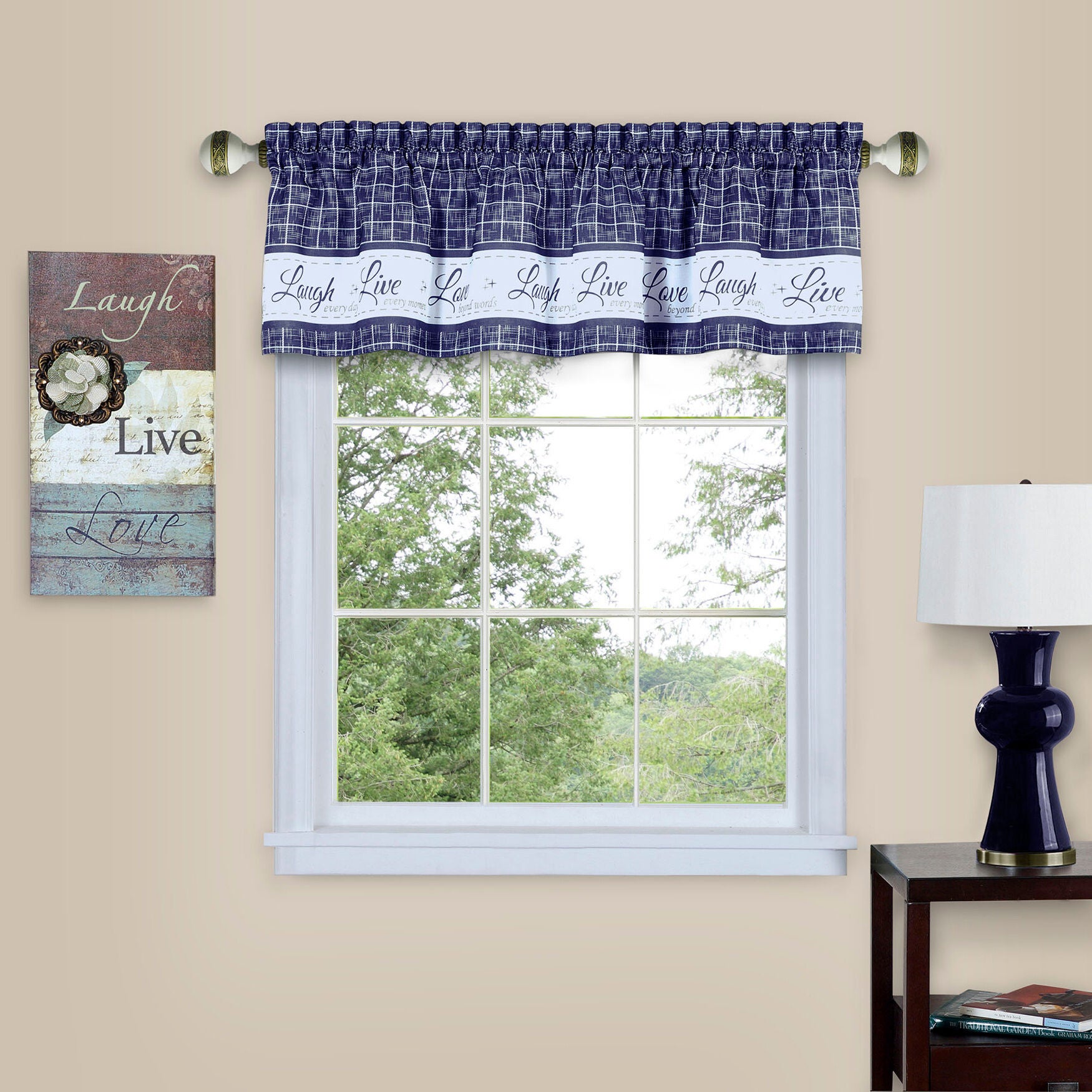 Live, Love, Laugh Window Curtain Valance - 58x14, , alternate image number 9