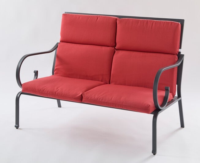 Riviera Steel Double Deep Loveseat, BLACK, hi-res image number null