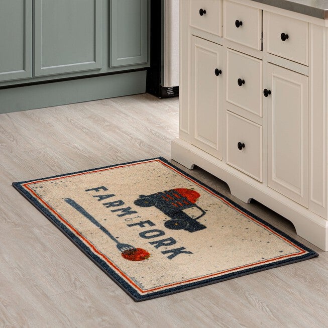 Farm To Fork Grey Kitchen Rug, , alternate image number null