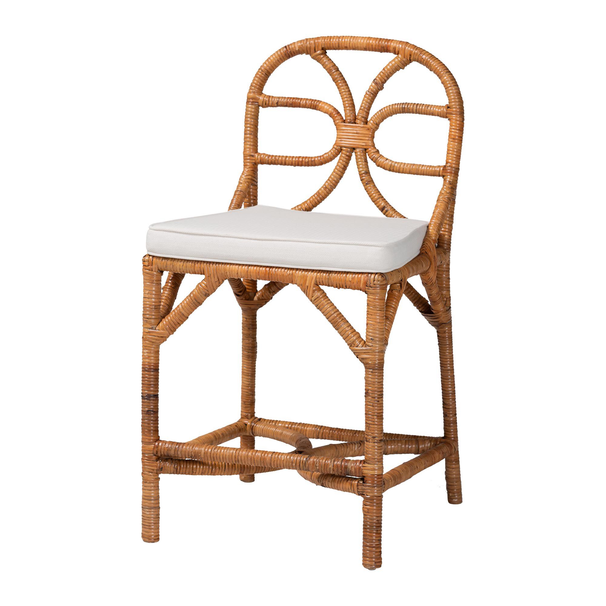 Alondra Natural Rattan Counter Stool, HONEY, alternate image number 1