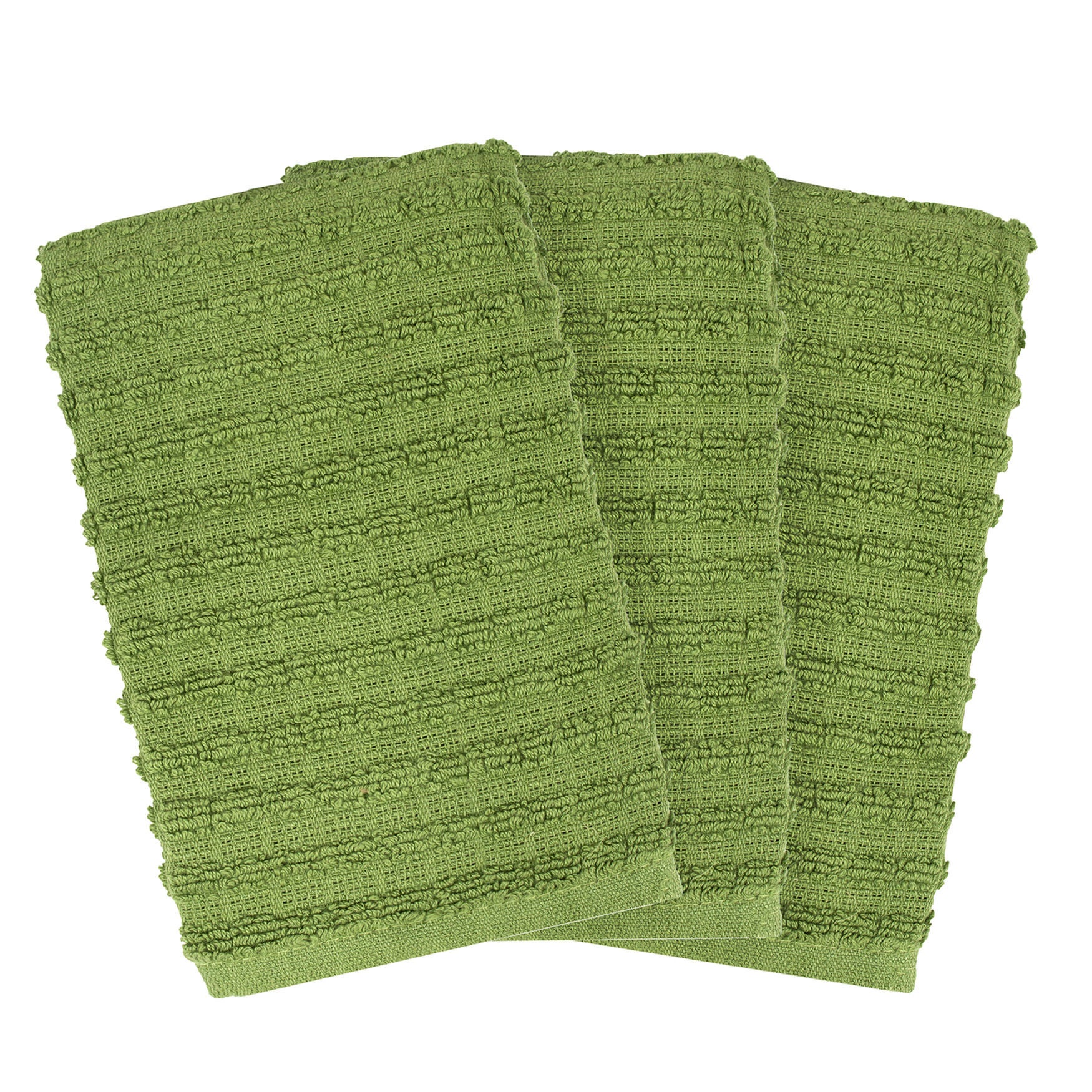 Royale 3Pk Solid Dish Cloth, CACTUS, hi-res image number 0