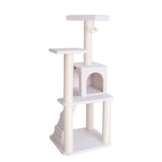 Fleece Covered 53 inches High Real Wood Cat Tree, , alternate image number 7