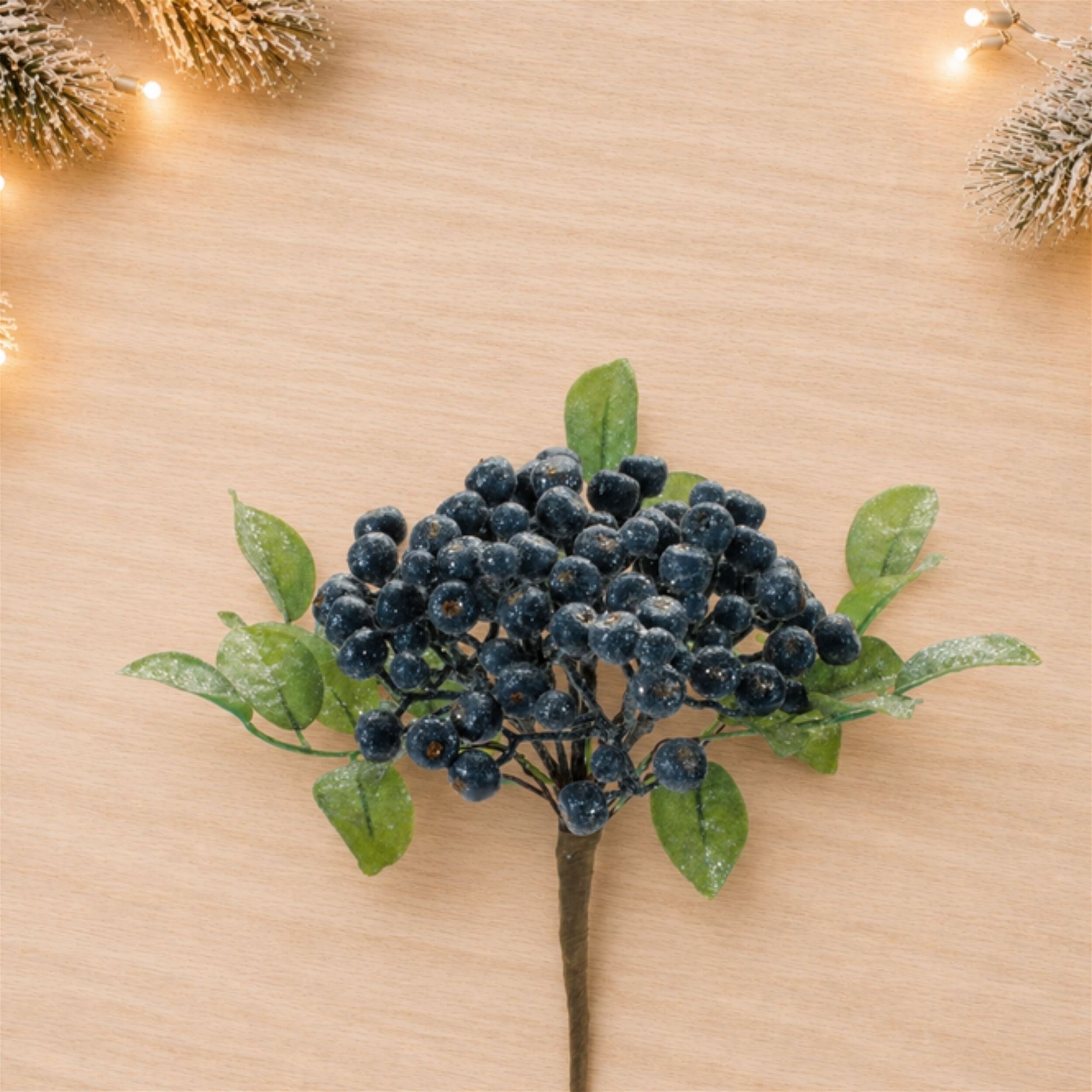 Frosted Berry Cluster (Set of 2), BLUE GREEN, alternate image number 2