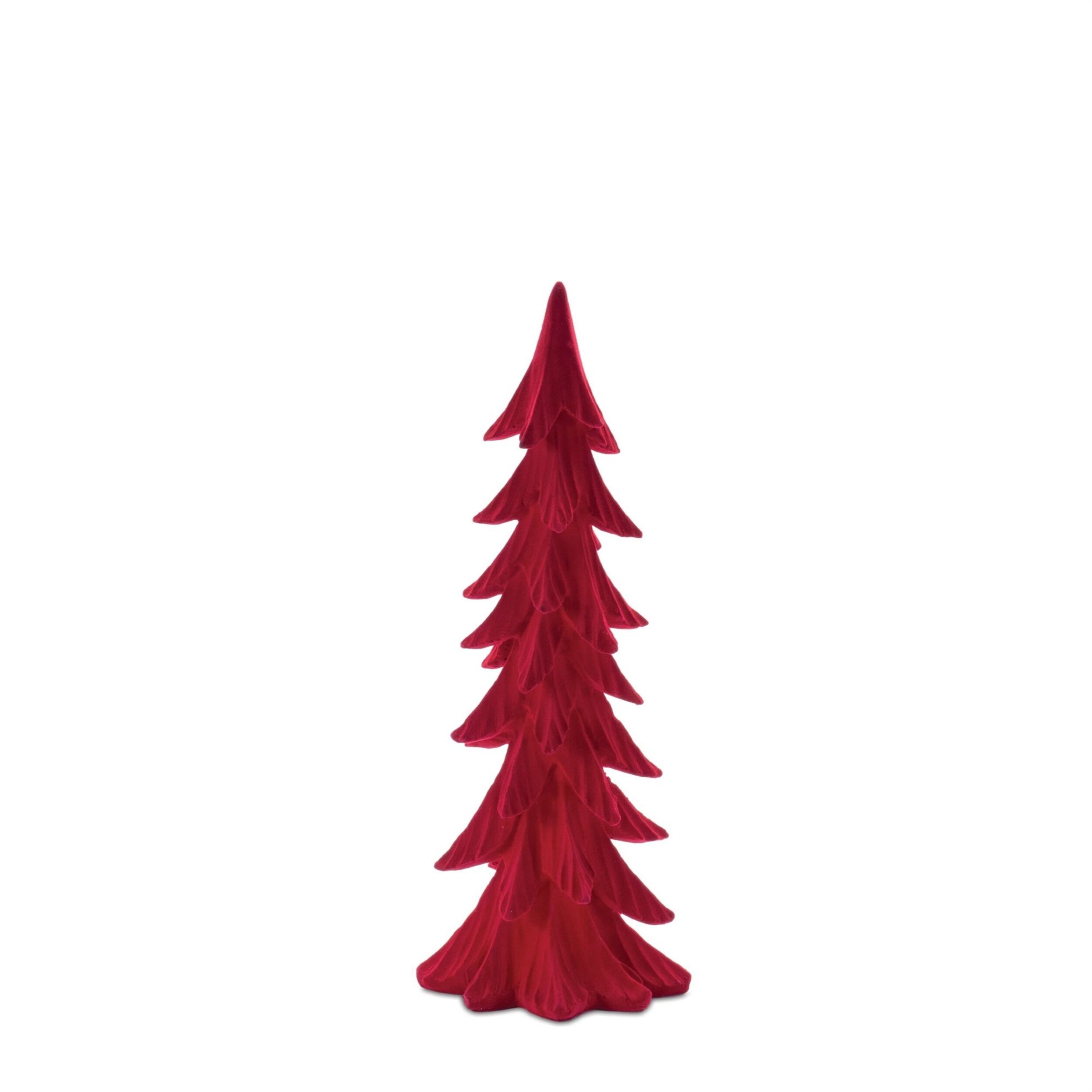Velvet Pine Tree (Set of 3), RED, alternate image number 4