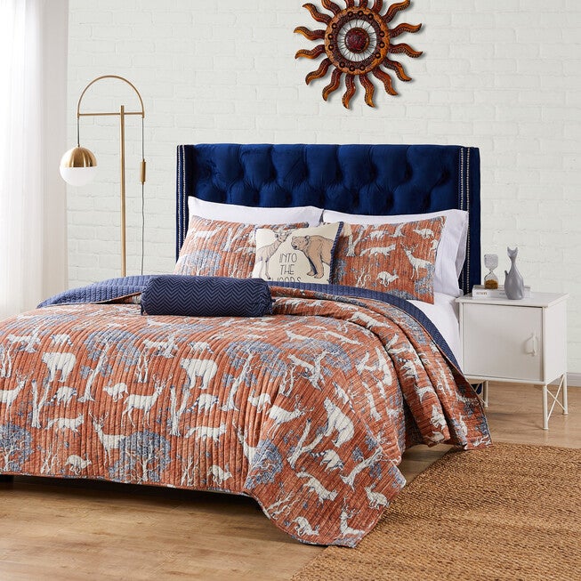 Menagerie Saffron Quilt Set, , on-hover image number null