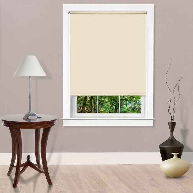 Cords Free Tear Down Room Darkening Window Shade, IVORY, hi-res image number 0