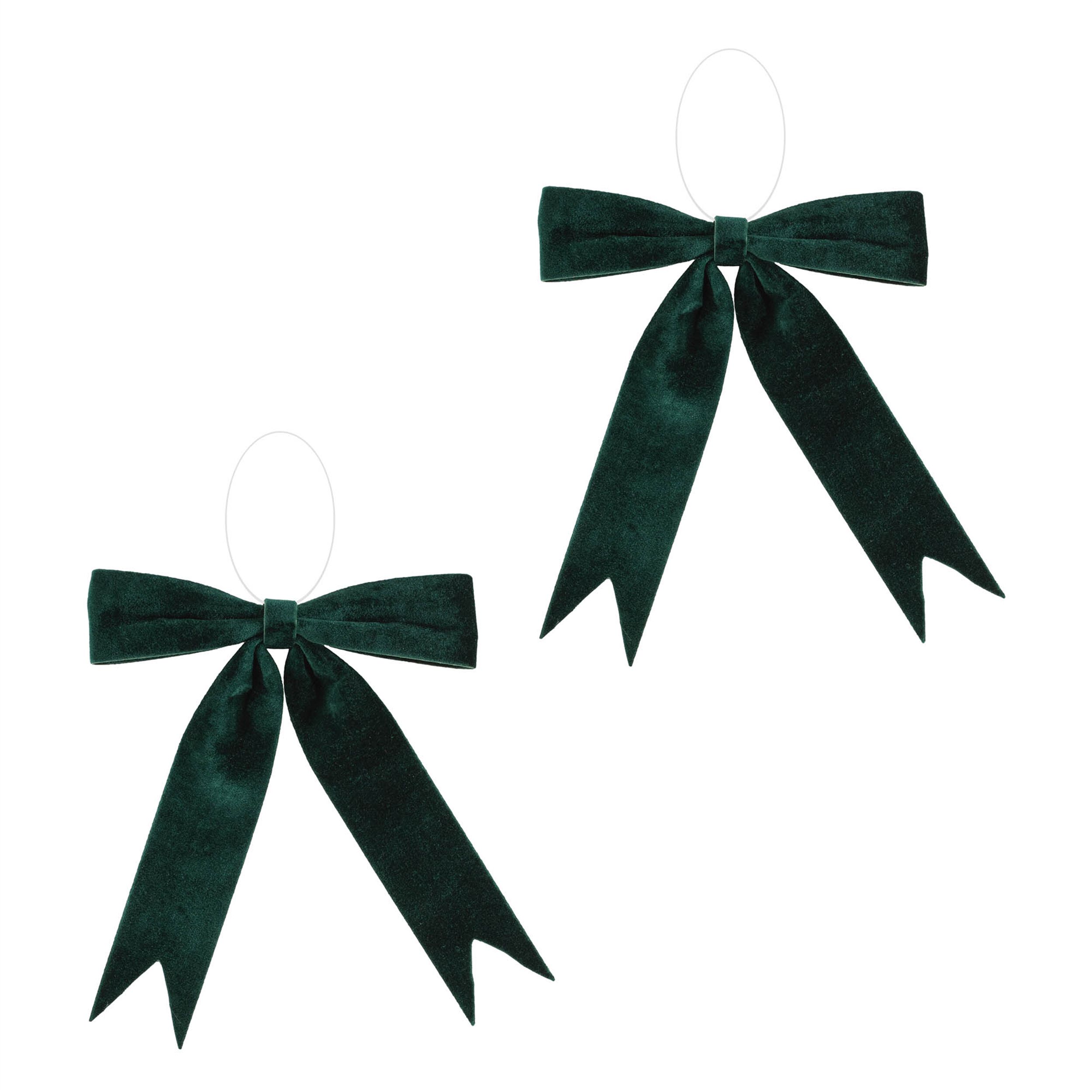 Emerald Green Holiday Bow (Set of 2), GREEN, alternate image number 3