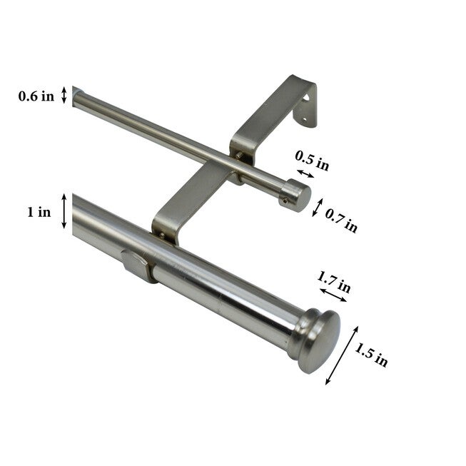 Imperial Corona Double Window Curtain Rod Set Window, , on-hover image number null