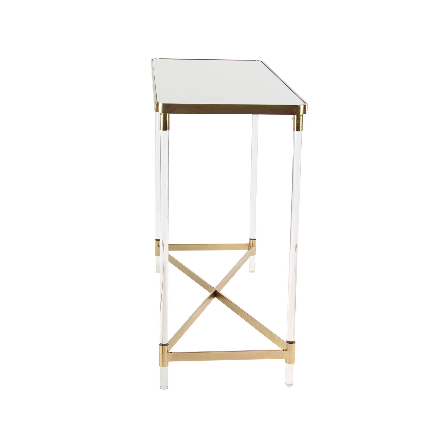 Clear Contemporary Acrylic Console Table, 32 x 44, , alternate image number 2