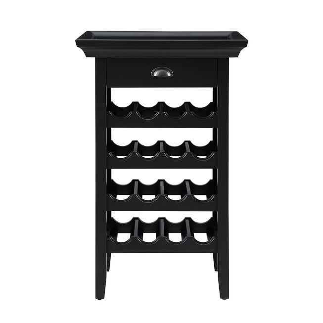 Black with "Merlot" Rub through Wine Cabinet, , alternate image number null