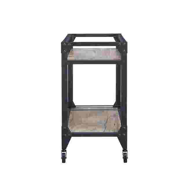 Serving cart with two shelves