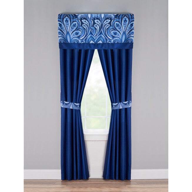James Panel Set with Tiebacks, BLUE, hi-res image number 0