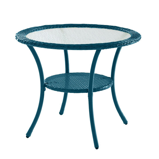 Roma All-Weather Resin Wicker Bistro Table, TEAL, hi-res image number null