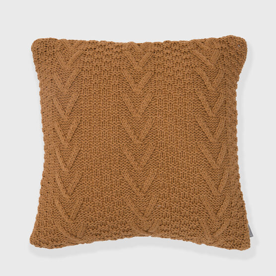 Chunkey Sweater Knit Pillow, GINGER, hi-res image number null