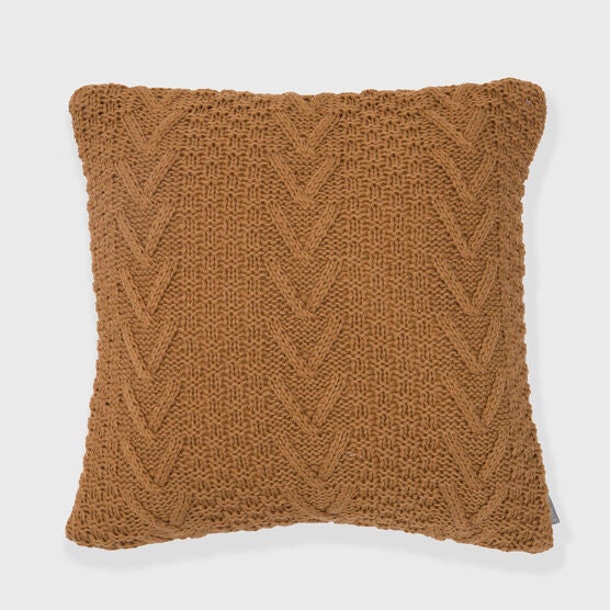 Chunkey Sweater Knit Pillow, GINGER, hi-res image number null