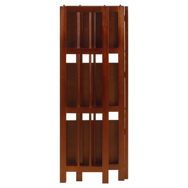 3-Shelf Folding Bookcase 14 inches Wide-Walnut, , alternate image number 5