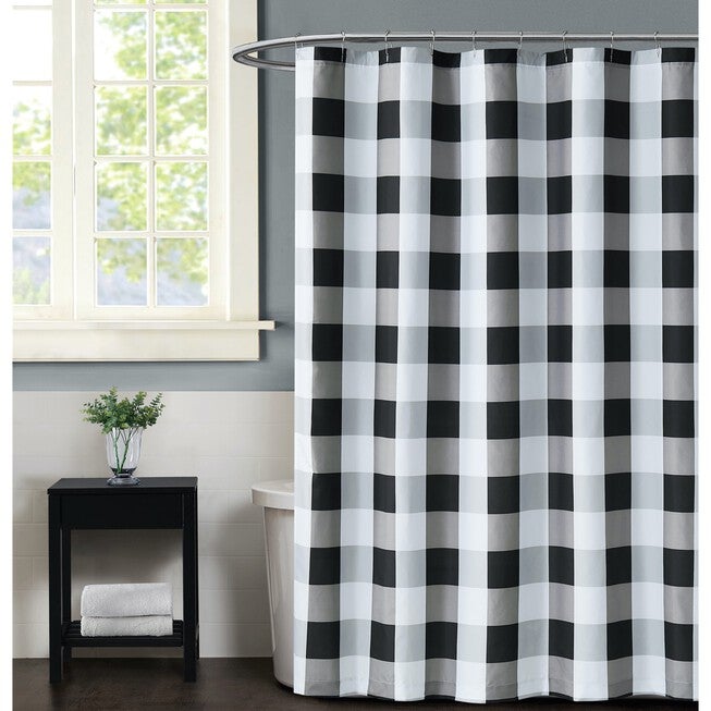 Everyday Buffalo Plaid Shower Curtain, , alternate image number null
