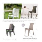 Set of four Rue chairs in staggered arrangement