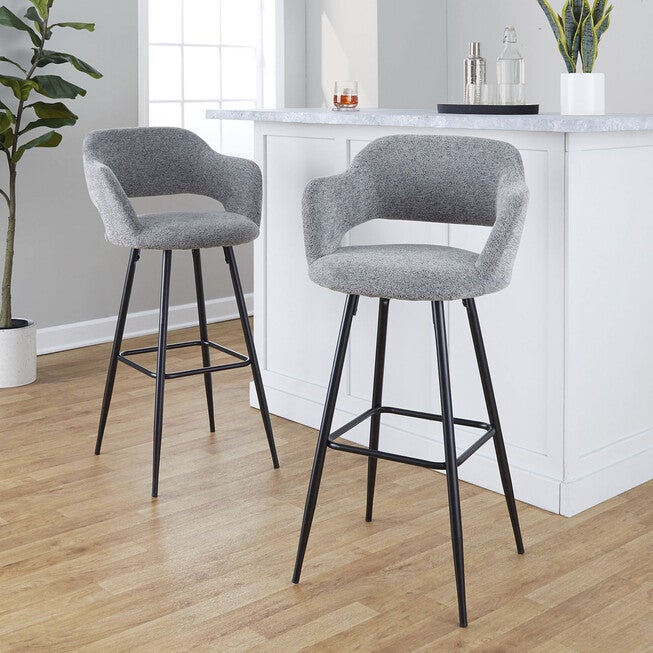 Margarite 30 inches Fixed-Height Barstool - Set Of 2, , alternate image number null