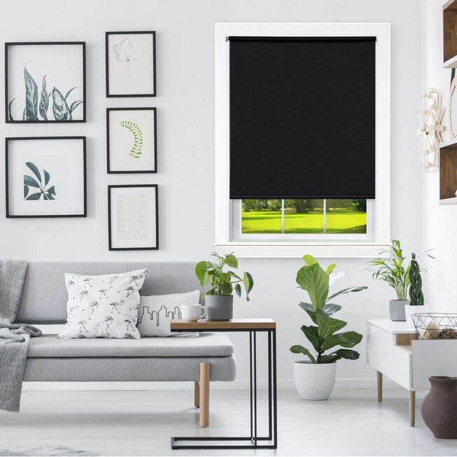 Cords Free Tear Down Light Filtering Window Shade, BLACK, hi-res image number null