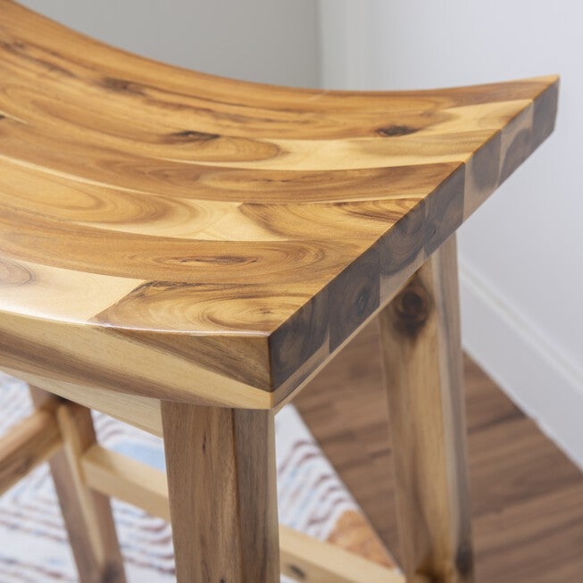 Archer Natural Saddle Barstool Backless Stools, , alternate image number 7