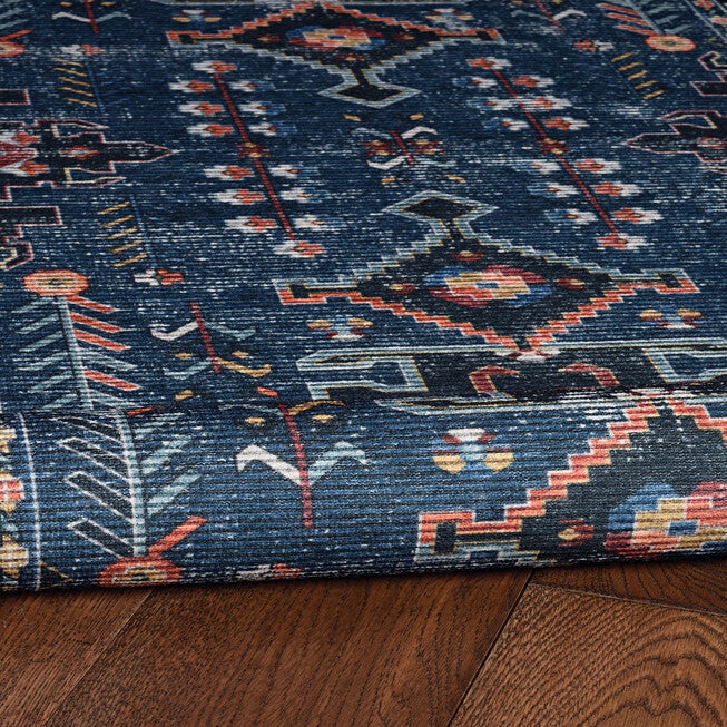 Washable Larson Navy/Ivory Rug, , alternate image number null