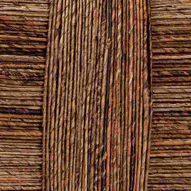 Close-up of seagrass weave texture on chair