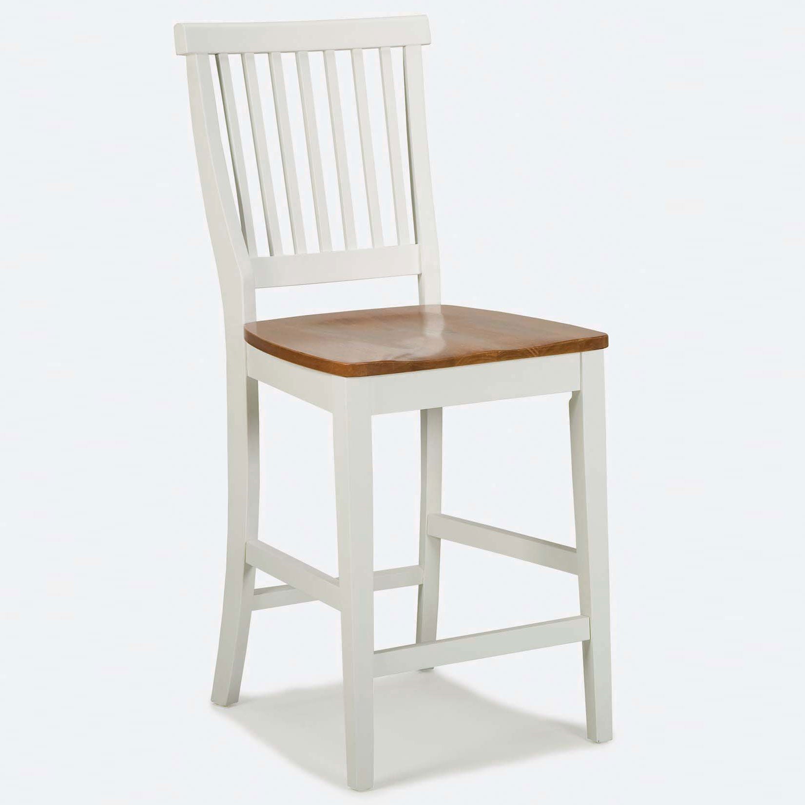 24 inches Bar Stool with Oak Finished Seat, WHITE OAK, hi-res image number 0