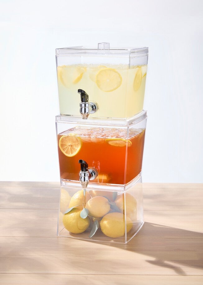 3 Gallon Stacking Beverage Dispenser, CLEAR, hi-res image number 0