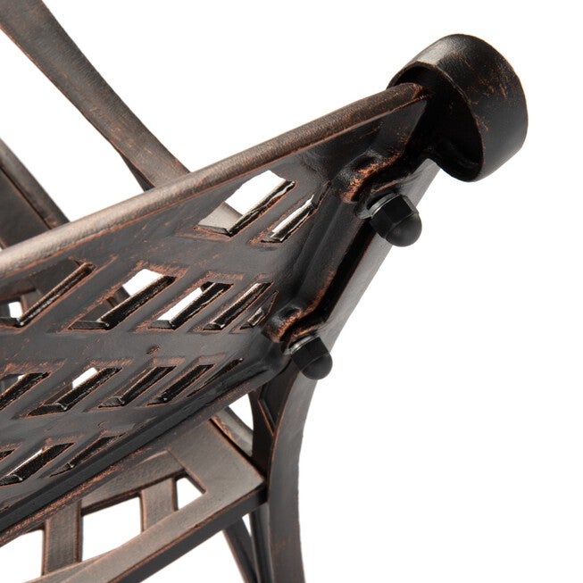Antique Bronze Cast Aluminum Patio Bench, , alternate image number null