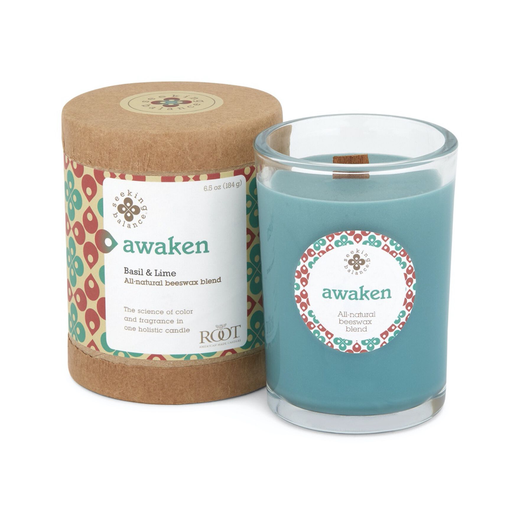 Seeking Balance Awaken-Basil & Lime Jar Candle, BLUE, hi-res image number 0