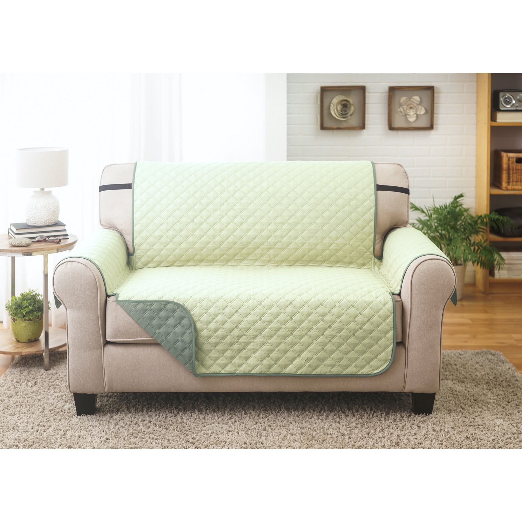 Solid Reversible Quilted Love Seat Furniture Protector, , alternate image number 6