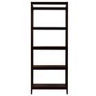 Stratford 5-Shelf Folding Bookcase-Espresso, , alternate image number null