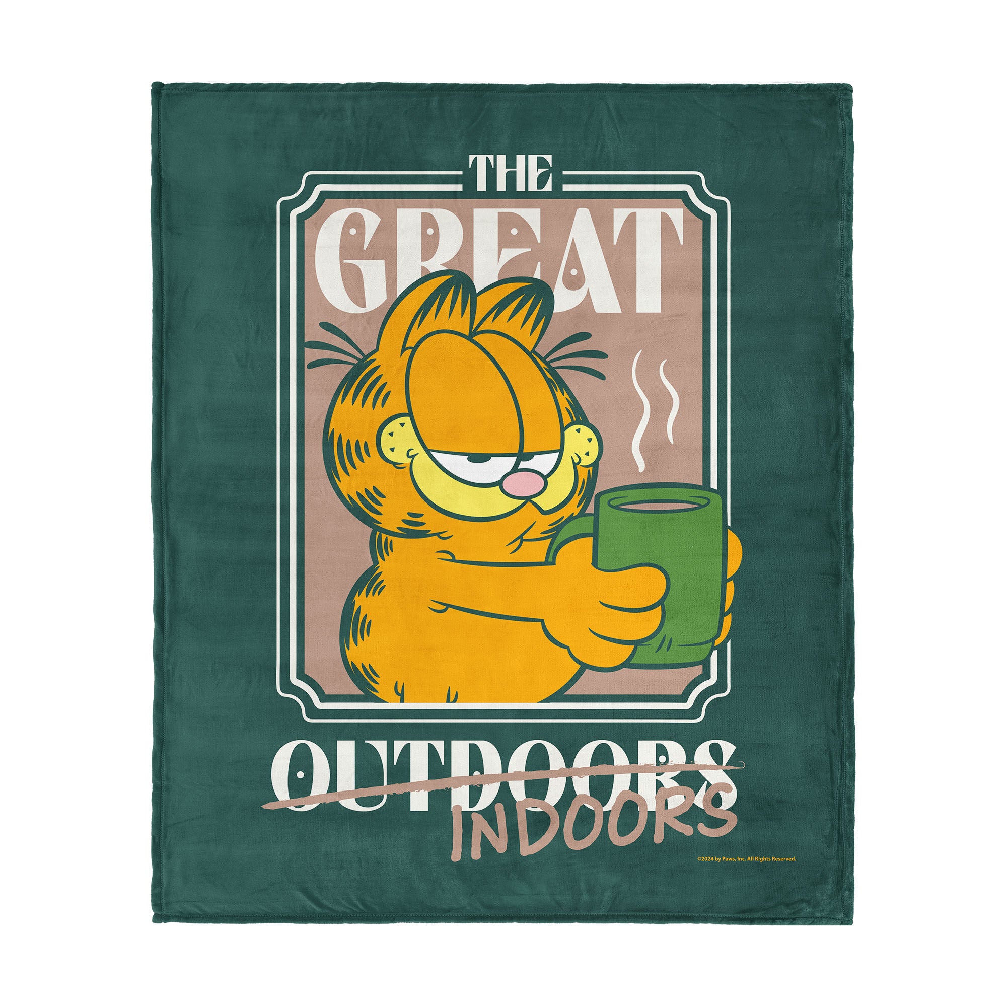 Nickelodeon Garfield The Great Indoors Silk Touch Throw Blanket 50x60 Inches, GARFIELD, hi-res image number 0
