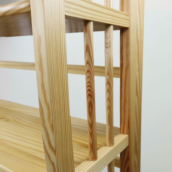 3-Shelf Folding Stackable Bookcase 27.5" Wide-Natural, , alternate image number null
