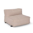 Light beige single deep seat chair module front view