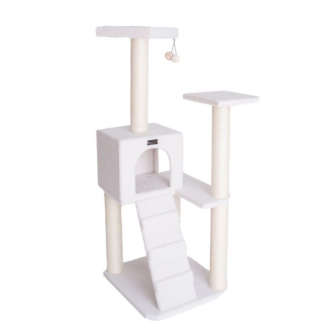 Fleece Covered 53 inches High Real Wood Cat Tree, , alternate image number 6