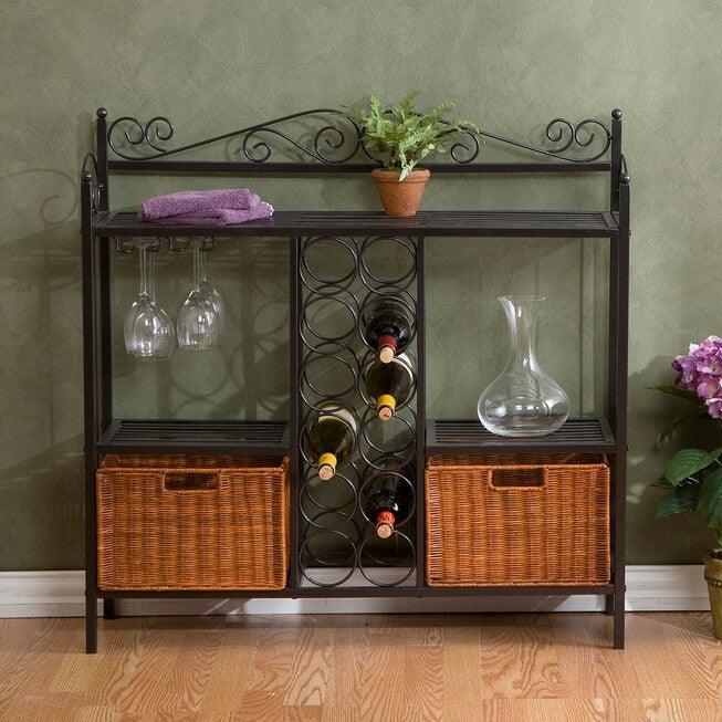 Celtic Bistro Wine Rack, BLACK, hi-res image number 0