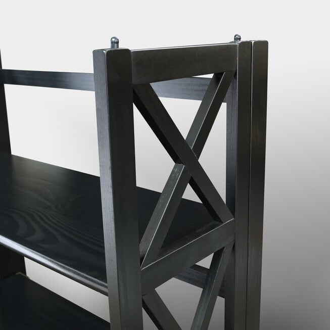 Montego 3-Shelf Folding Bookcase -Black, , alternate image number null