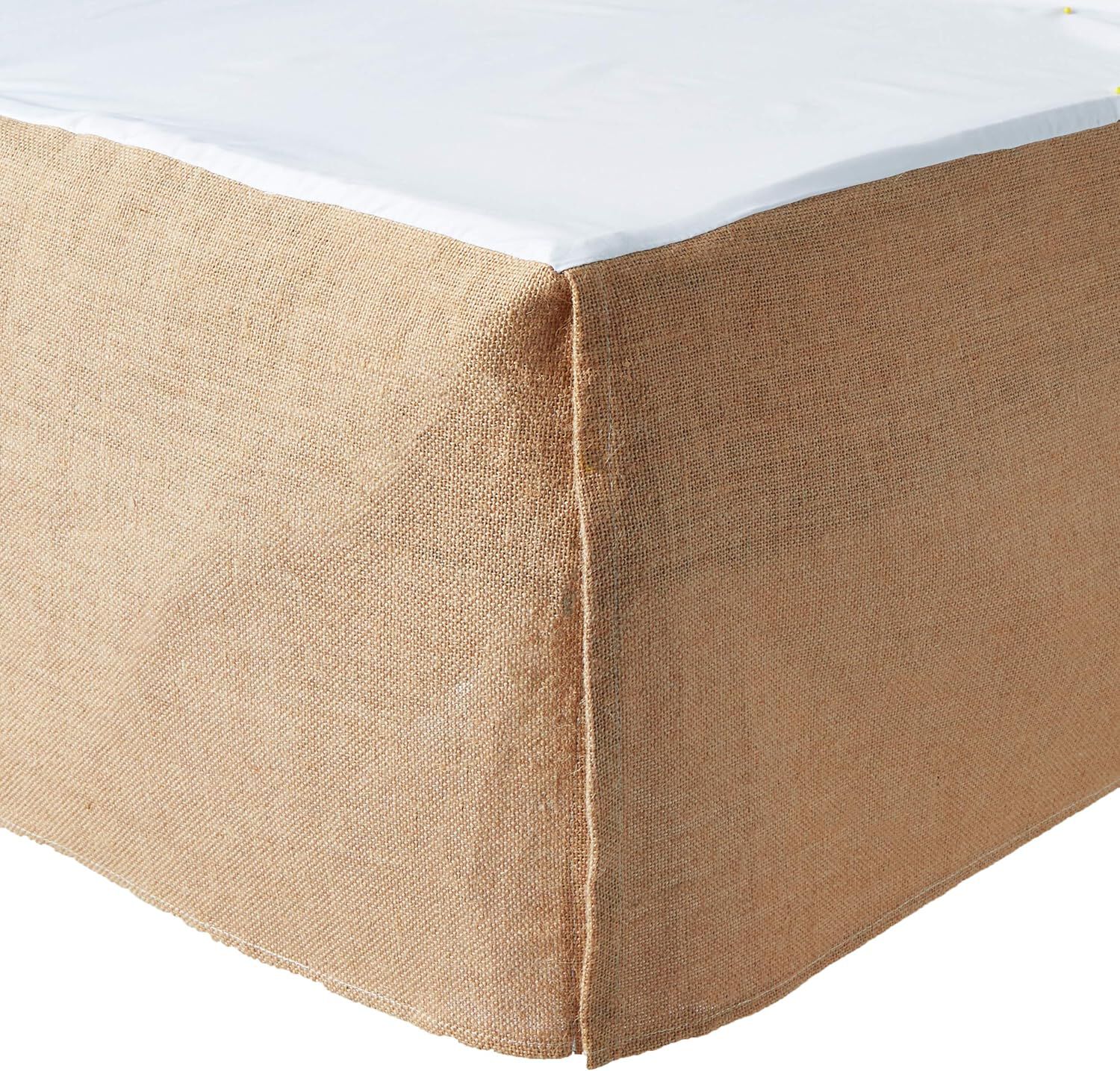 Burlap Bedskirt, NATURAL, hi-res image number 0