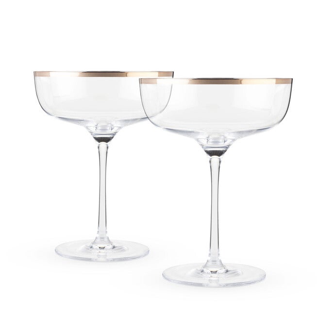 Copper Rim Crystal Coupe Set, , alternate image number 5