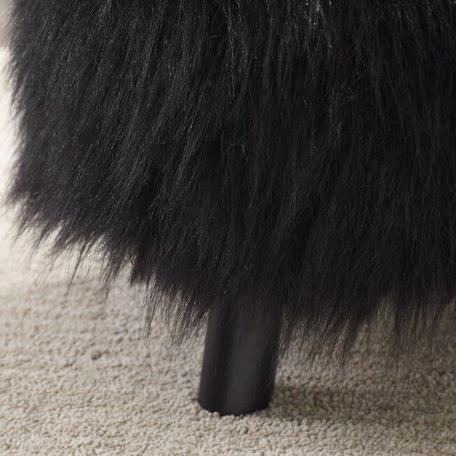 Faux Fur Foot Stool, , alternate image number 3