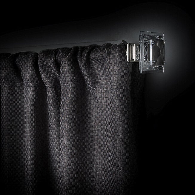 Innovative Decorative Room Darkening Wrap Around Rod & Finial 28-48, , alternate image number null