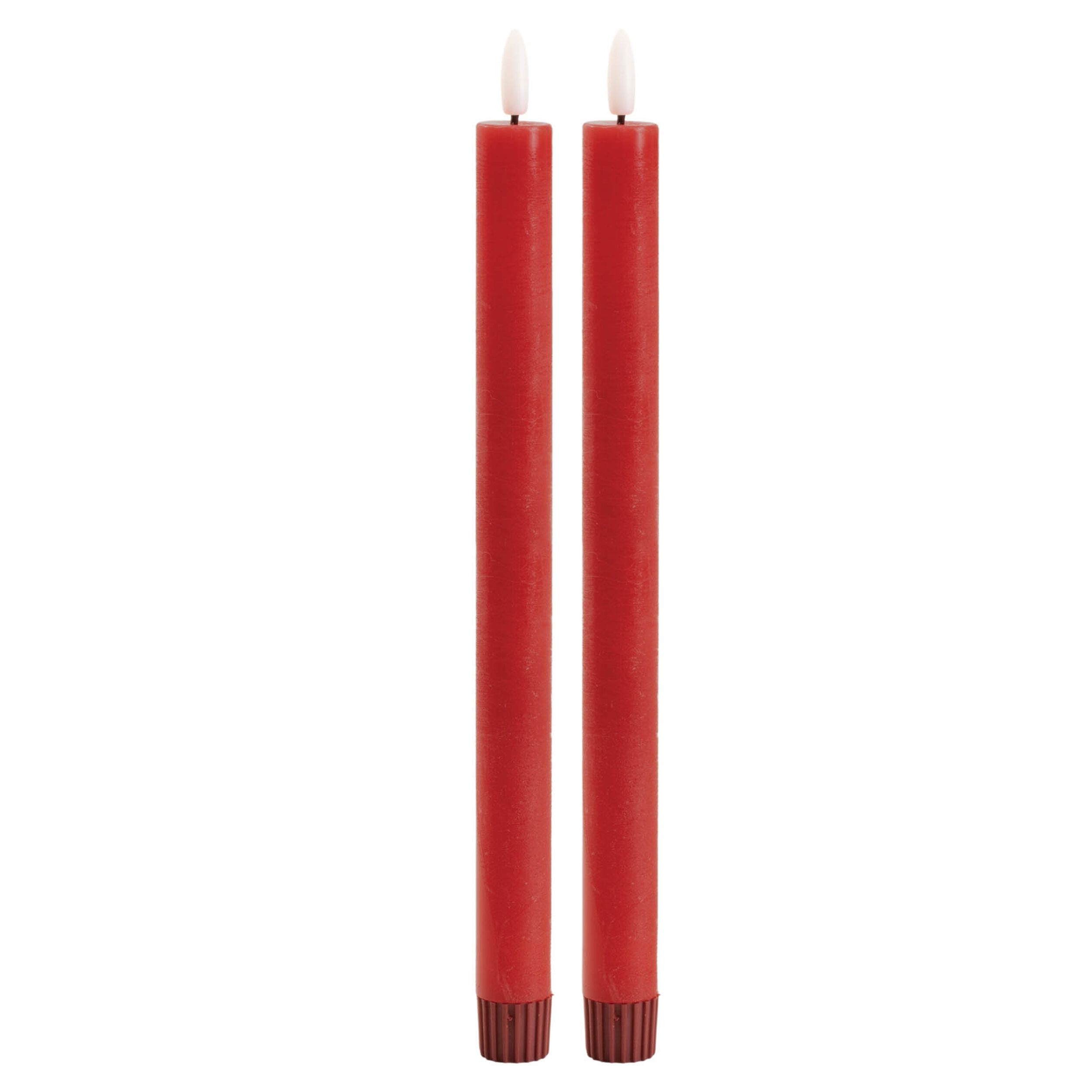 FIA Wick Red Taper Candle Set of 2, RED, hi-res image number 0