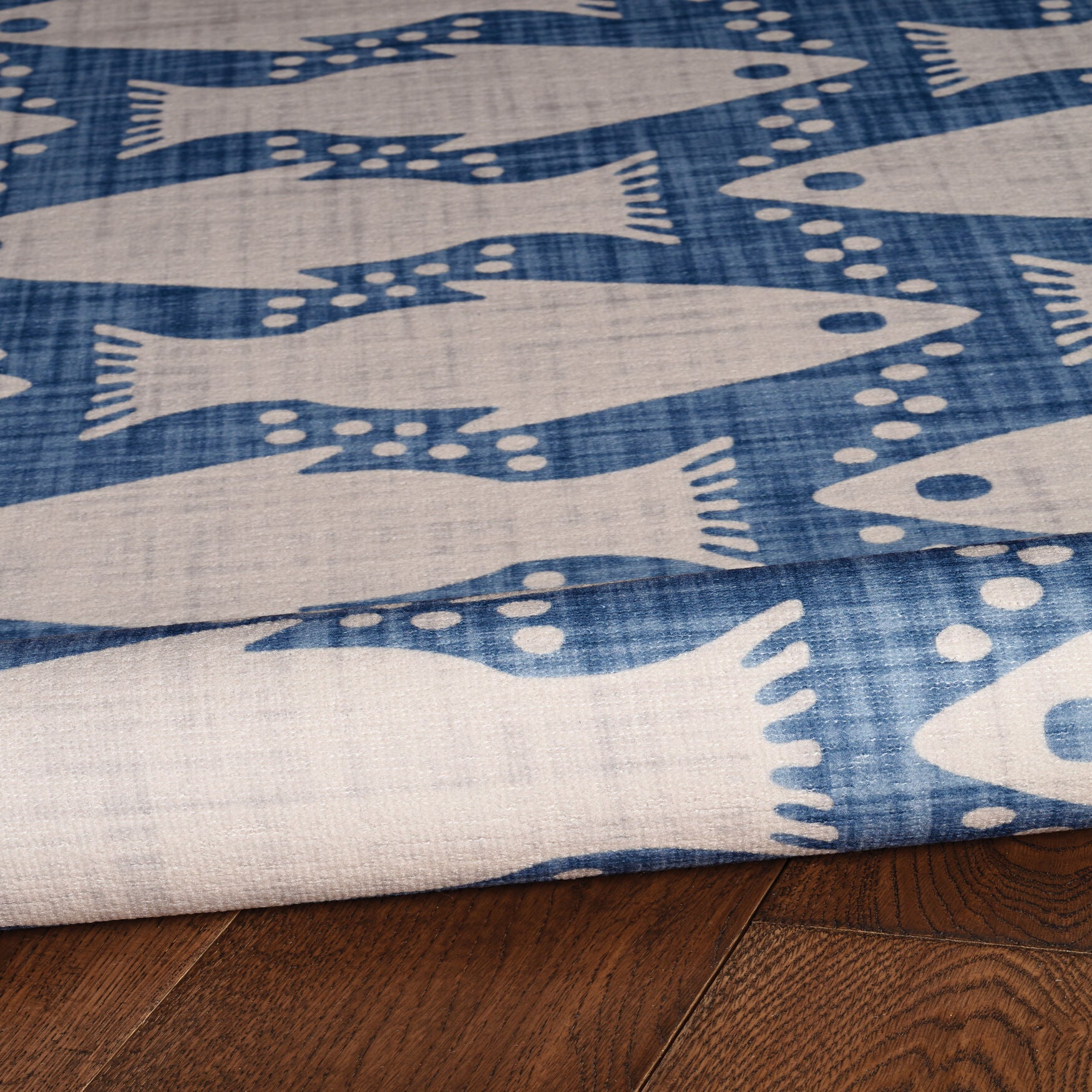 Washable Seabourne Ivory/Blue Rug, , alternate image number 4