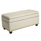 Oversized Ottoman with Studs, ECRU, hi-res image number null